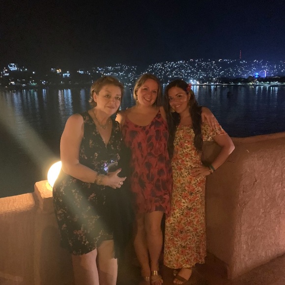 Gorgeous All in Favor Orange flower dress, worn once! - Picture 5 of 6